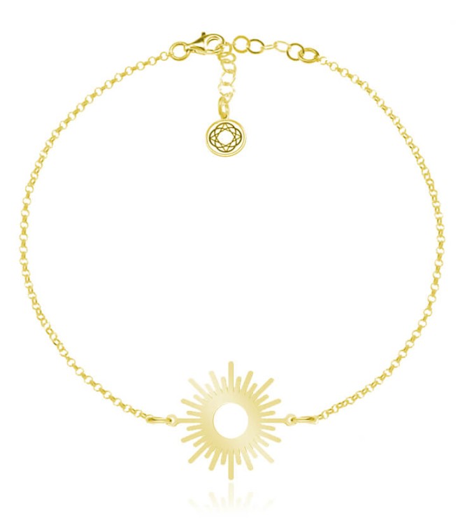 Bransoletka słońce złota