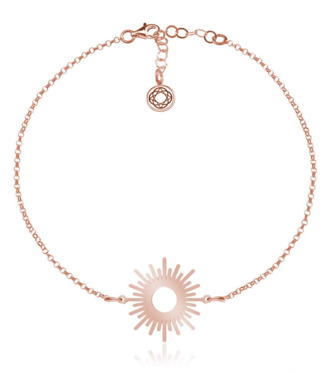 Bransoletka słońce różowe złoto