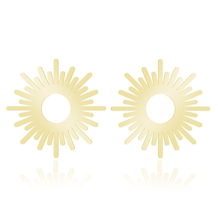 kolczyki słońca złote