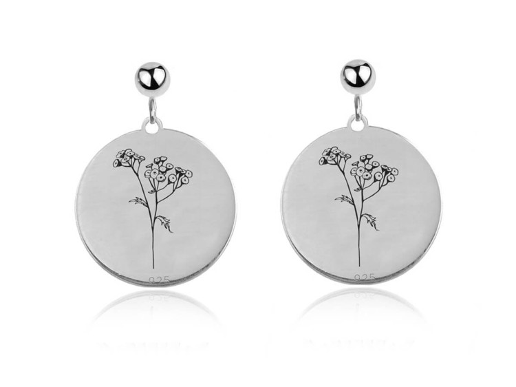 kolczyki kwiaty wrotycz