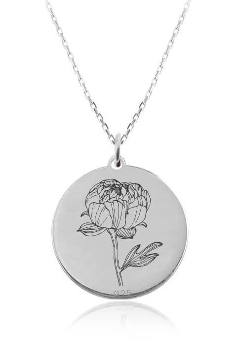 naszyjnik z piwonią peonią