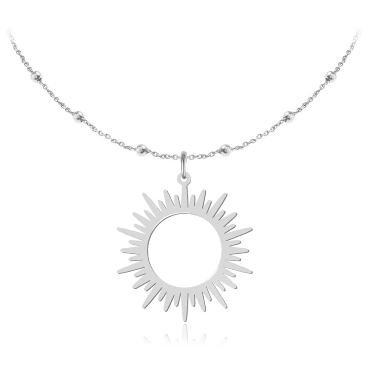 naszyjnik słońce łańcuszek kulki