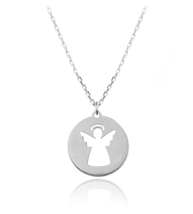 naszyjnik Aniołek splot łańcuszka ankier