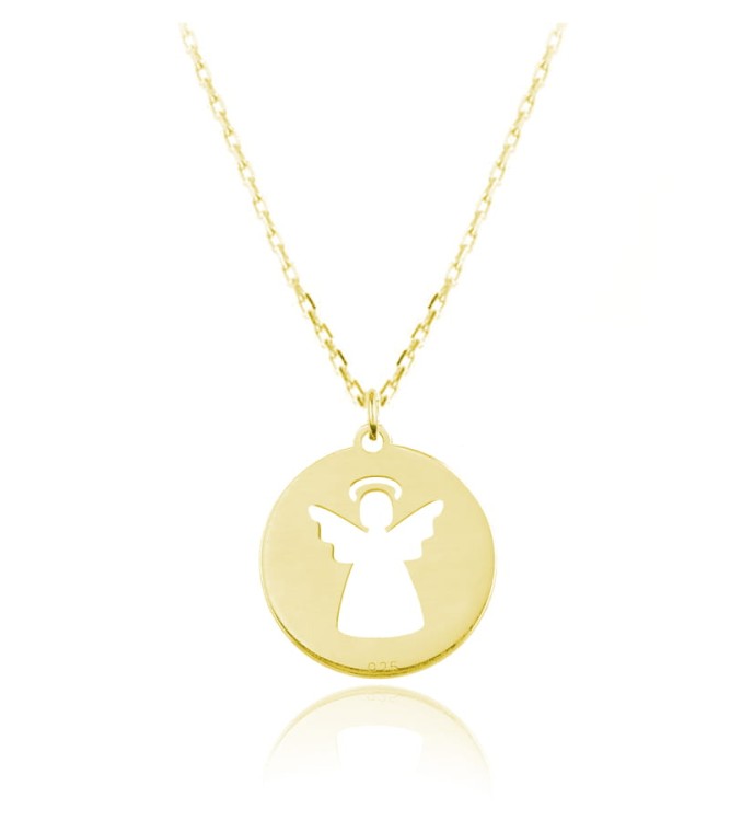 naszyjnik z aniołkiem splot łańcuszka ankier