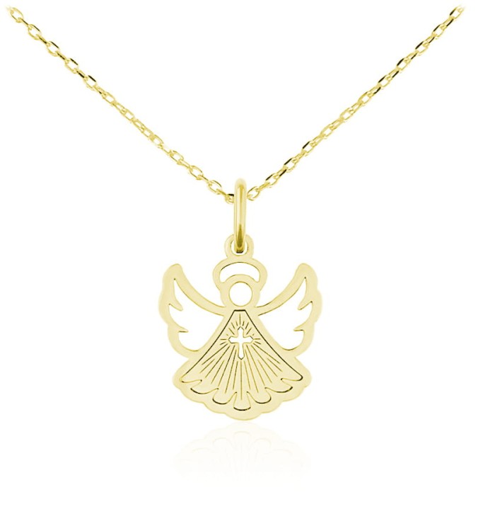 naszyjnik aniołek splot łańcuszka ankier