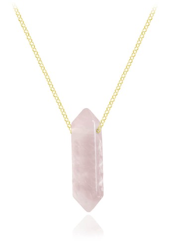 naszyjnik kryształ górski różowy