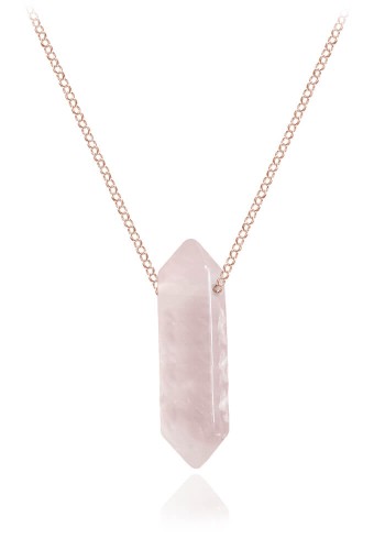 naszyjnik kryształ górski różowy