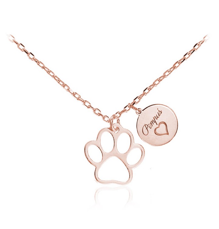 naszyjnik łapka grawer splot łąńcuszka ankier