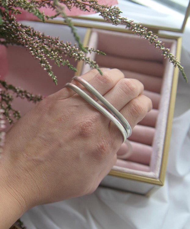 łańcuszek płaska szeroka żmijka naszyjnik