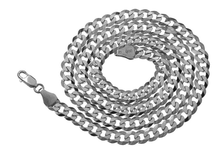 łańcuch pancerka gruby platynowany