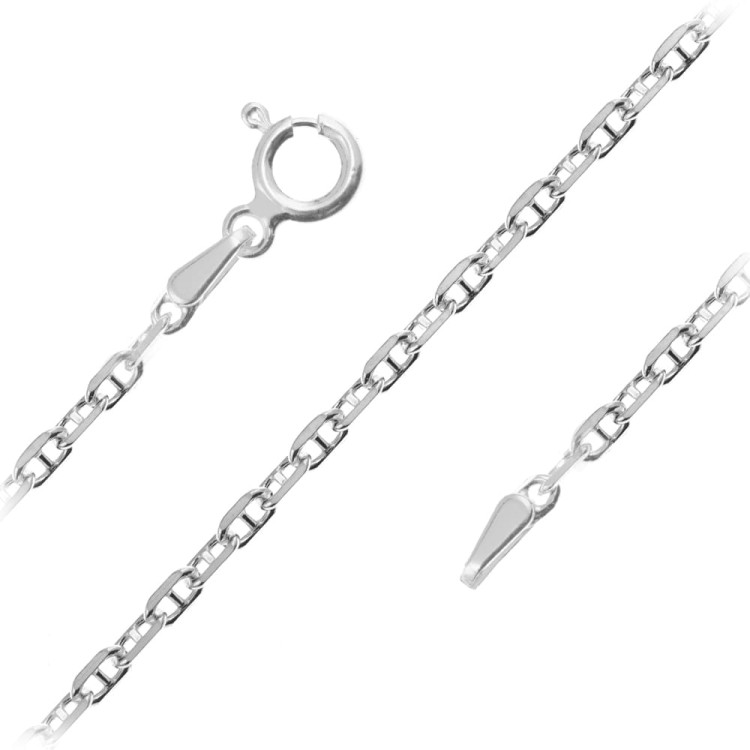 Srebrny łańcuszek splot Marina Gucci platynowany