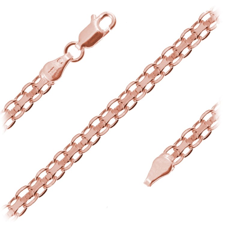 łańcuszek bismark różowe złoto