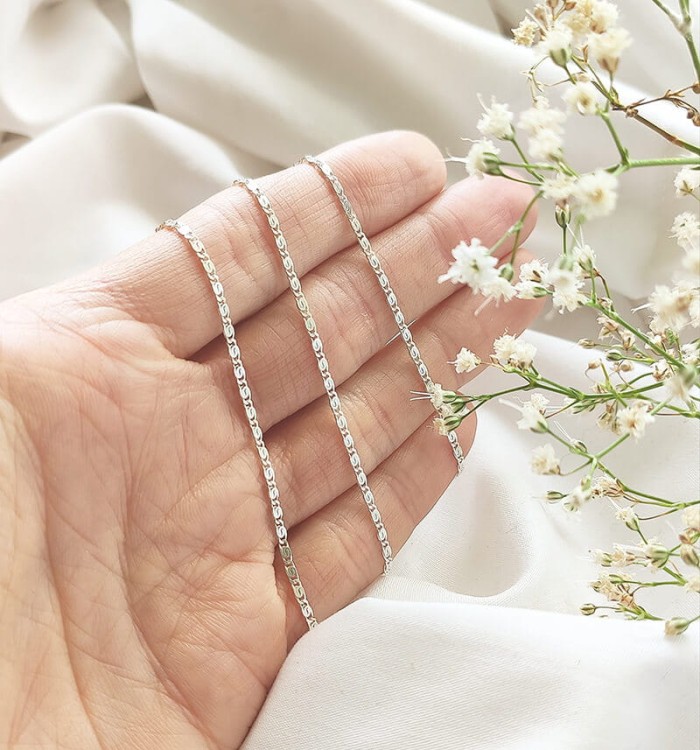 łańcuszek o splocie ozdobny spinacz