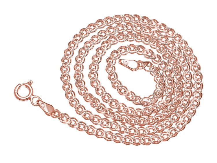 łańcuszek o splocie monaliza różowe złoto