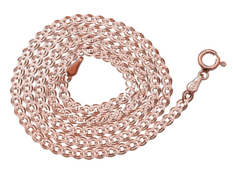 łańcuszek splot nonna różowe złoto