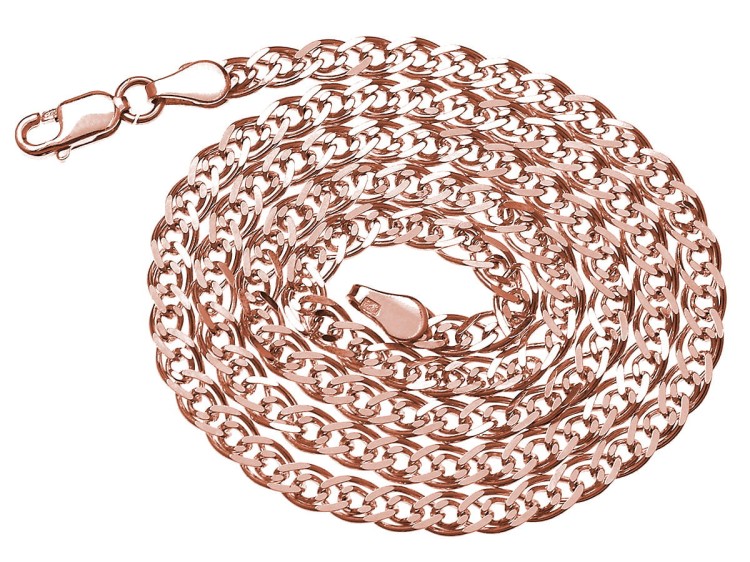 łańcuszek splot nonna różowe złoto