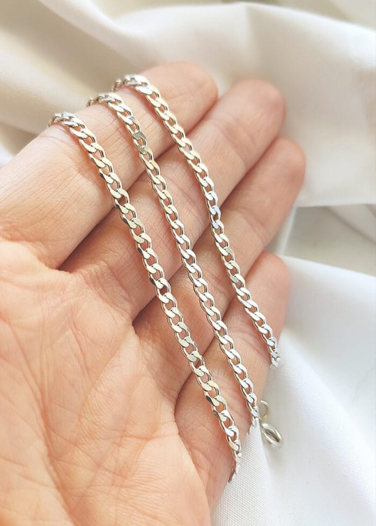 łańcuszek srebrny pancerka