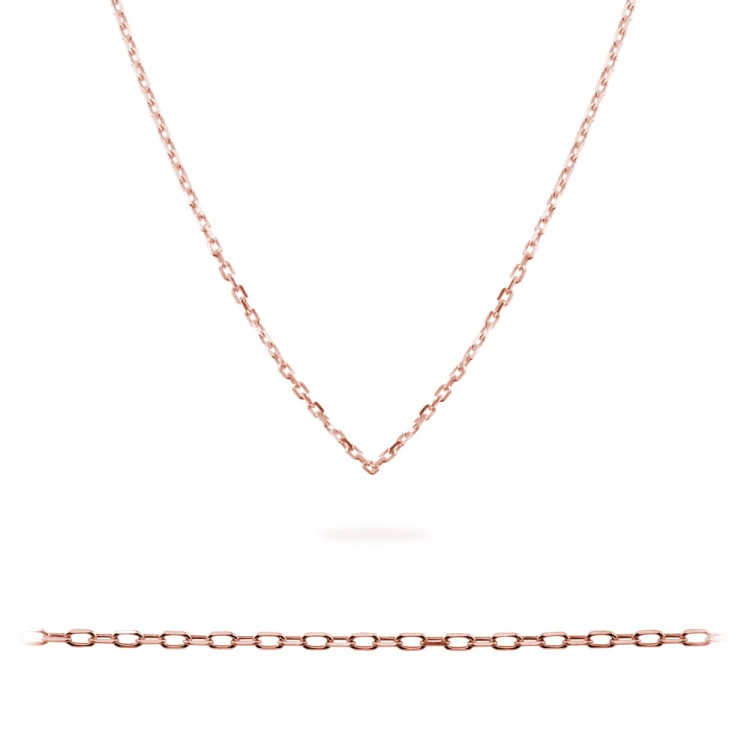 łańcuszek ankier cieńki rose gold