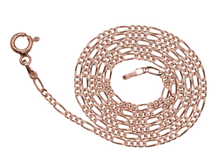 łańcuszek figaro rose gold