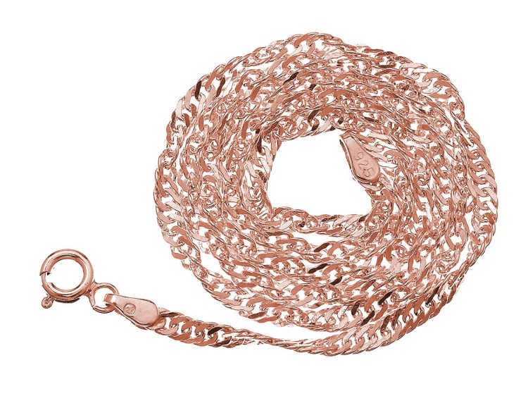 łańcuszek splot singapur rose gold