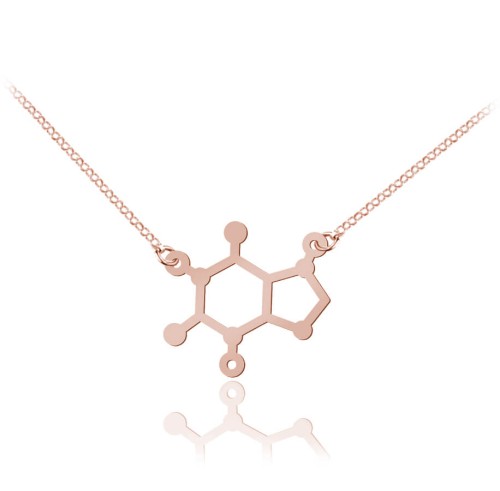 naszyjnik kofeina różowe złoto