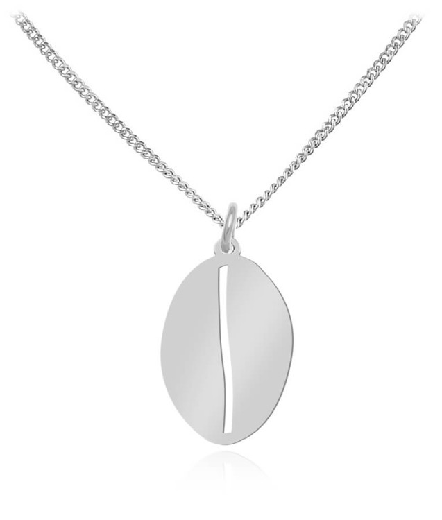 naszyjnik ziarno kawy splot łańcuszka pancerka