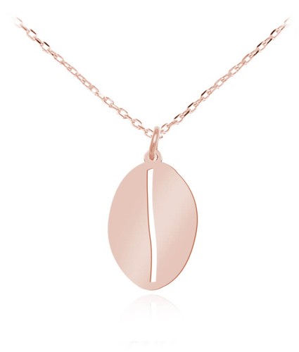 naszyjnik ziarno kawy splot łańcuszka ankier