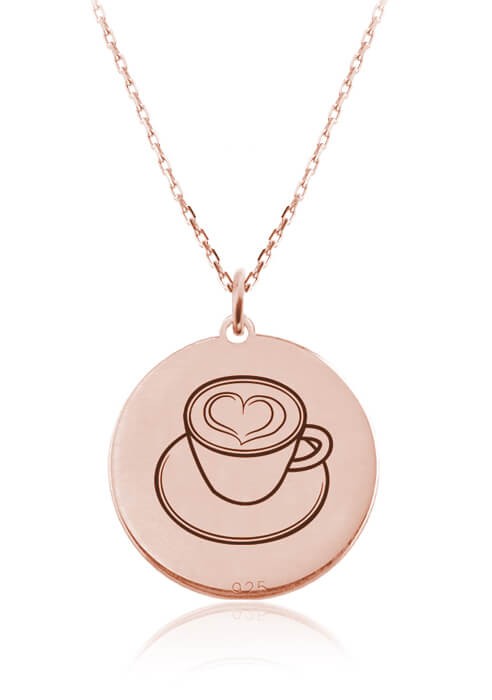 naszyjnik coffe lover splot łąńcuszka ankier