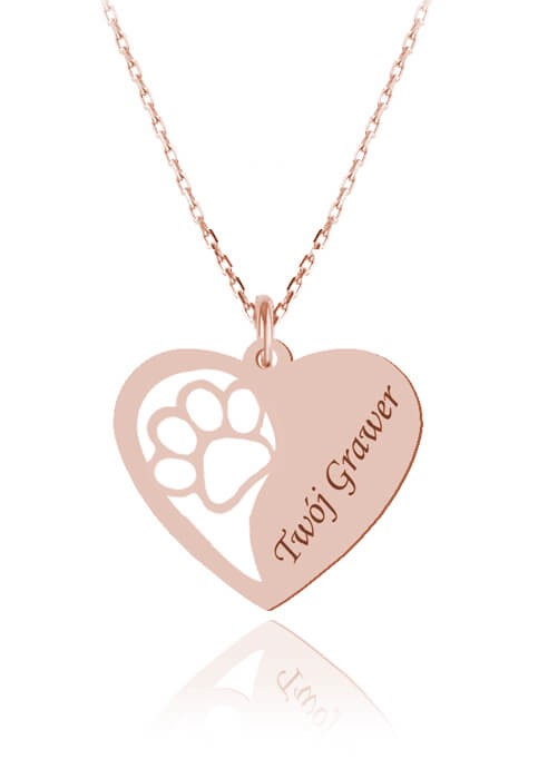 naszyjnik serce łapka łańcuszek ankier