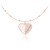 naszyjnik serce łapka różowe złoto
