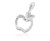 charms jabłko cyrkonie