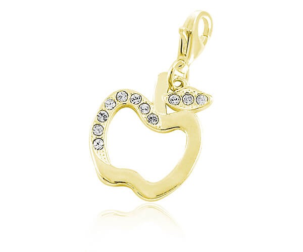 charms zawieszka jabłko cyrkonie złota