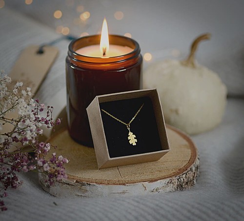 naszyjnik liść dębu