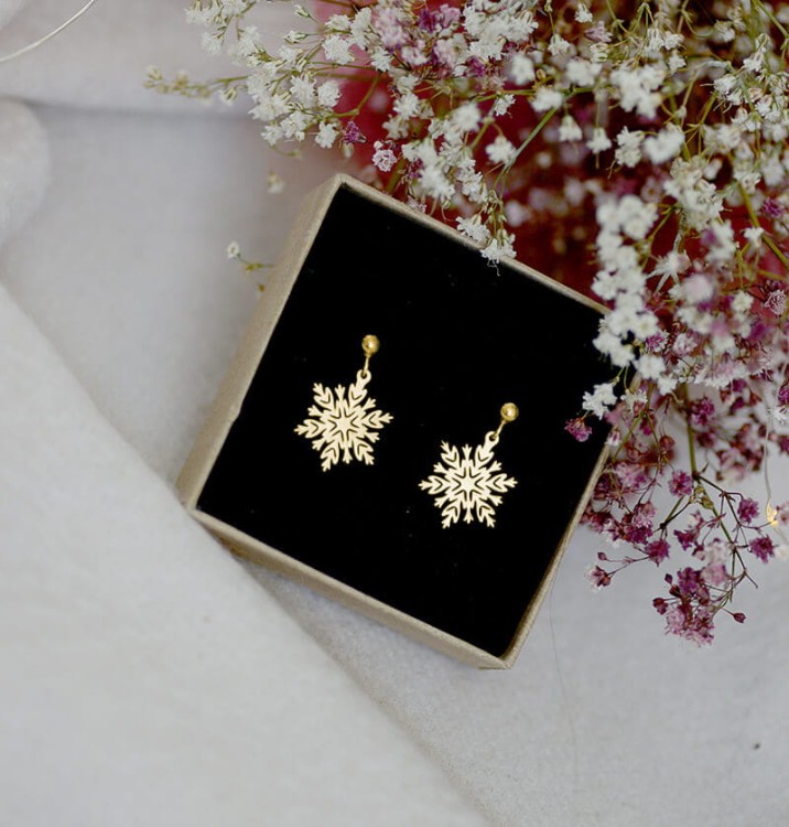 kolczyki śnieżynki