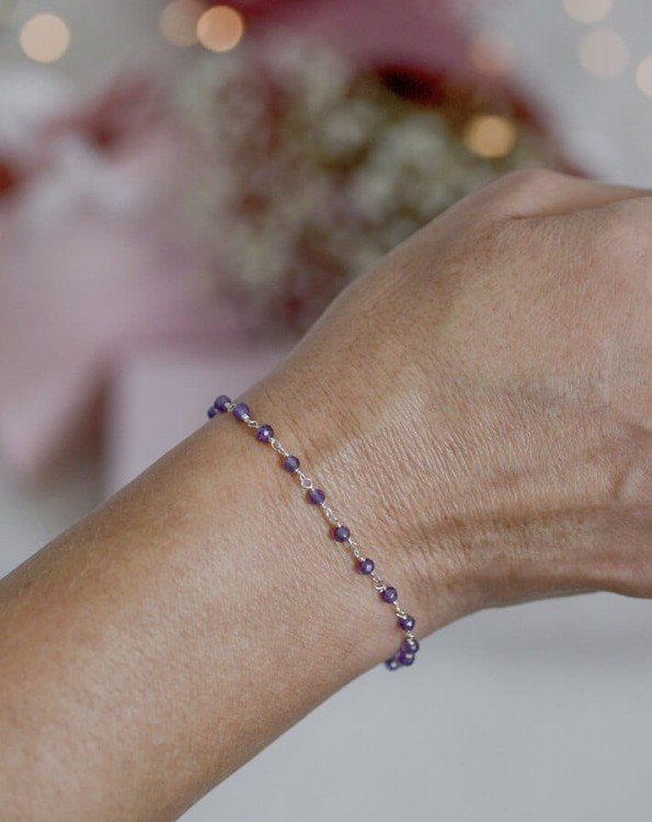 bransoletka z ametystami