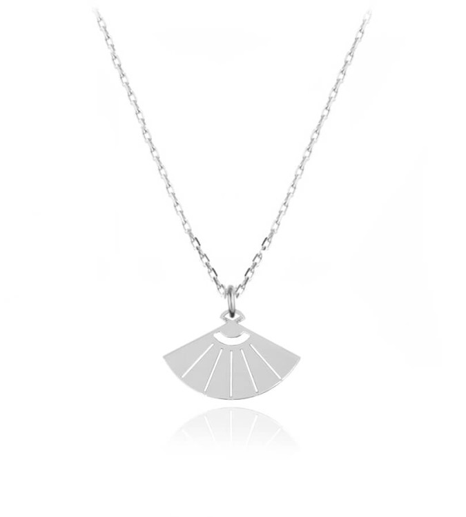 naszyjnik wachlarz splot łańcuszka ankier