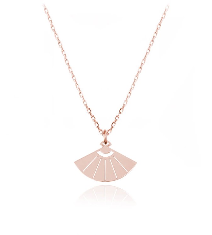 naszyjnik wachlarz splot łańcuszka ankier