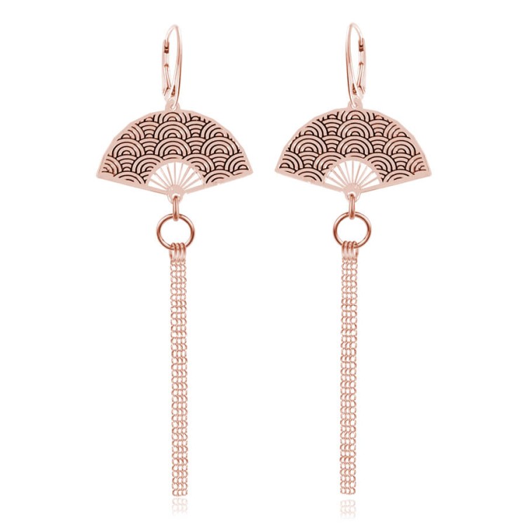 kolczyki wachlarze długie wiszące