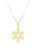 złoty naszyjnik ze śnieżynką