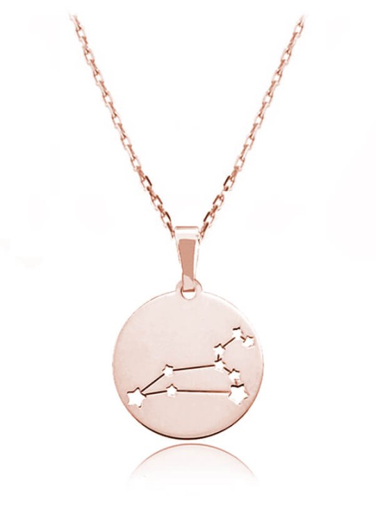naszyjnik zank zodiaku konstelacja różowe złoto łańcuszek ankier