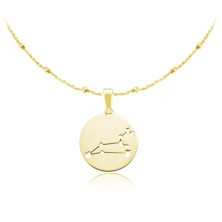 naszyjnik znaki zodiaku konstelacje złoty