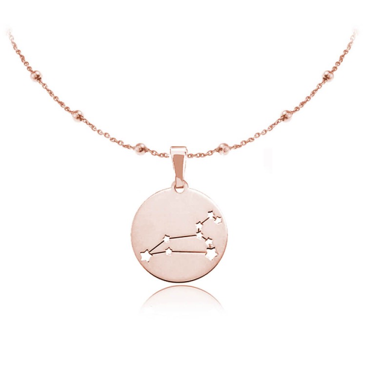 naszyjnik znak zodiaku konstelacja różowe zloto