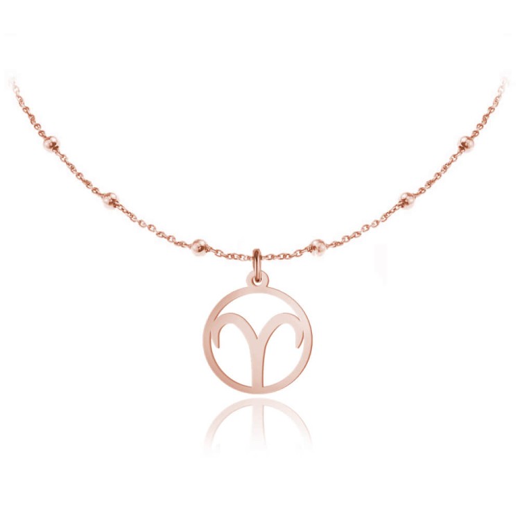 naszyjnik znak zodiaku różowe złoto