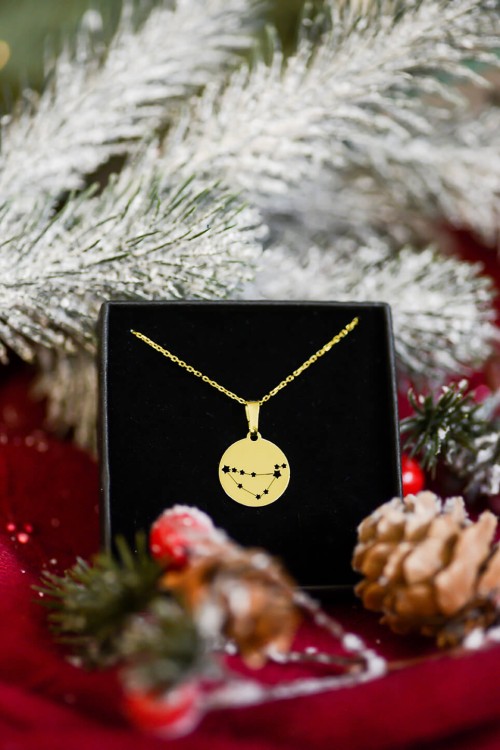 naszyjnik znak zodiaku konstelacja złoty