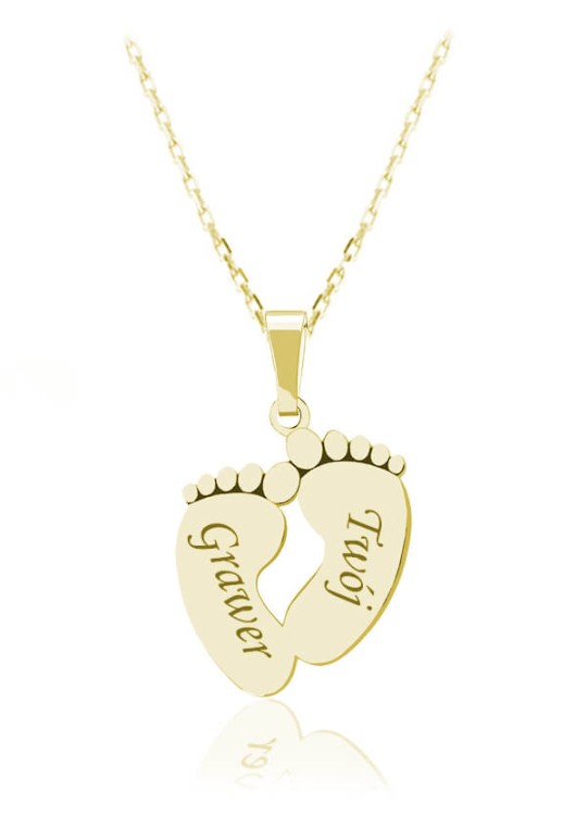 naszyjnik ze stókami i grawerem