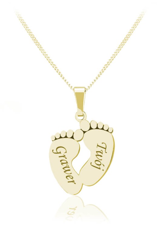 naszyjnik ze stókami i grawerem