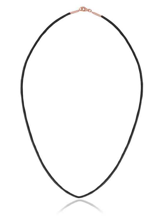 naszyjnik rzemień różowe złoto