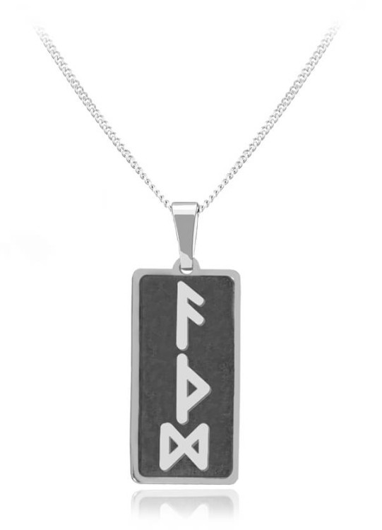 naszyjnik ze skryptem runicznym pomoc w nauce łańcuszek pancerka