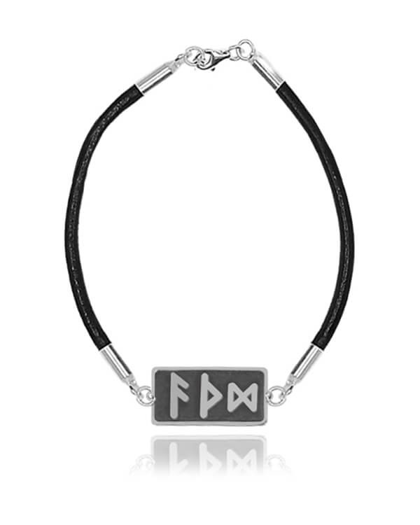 bransoletka rzemień runy skrypt