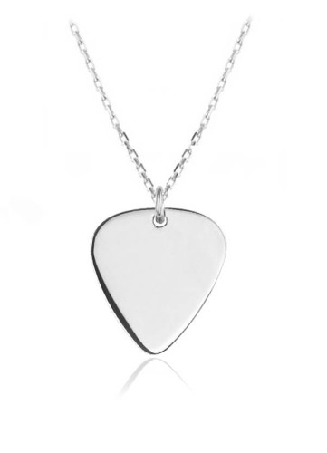 naszyjnik kostka do gitary, mała, splot łańcuszka ankier